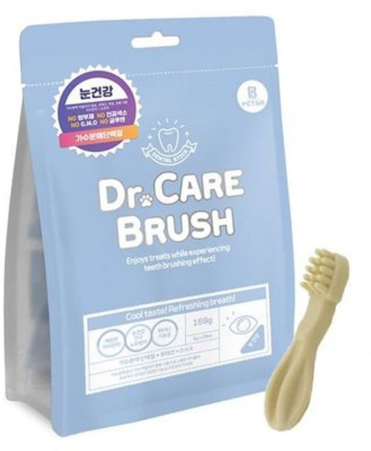 [1+1] 닥터 케어 브러쉬 가수분해 저알러지 강아지 덴탈껌 4종, 피부건강, 160g, 2개