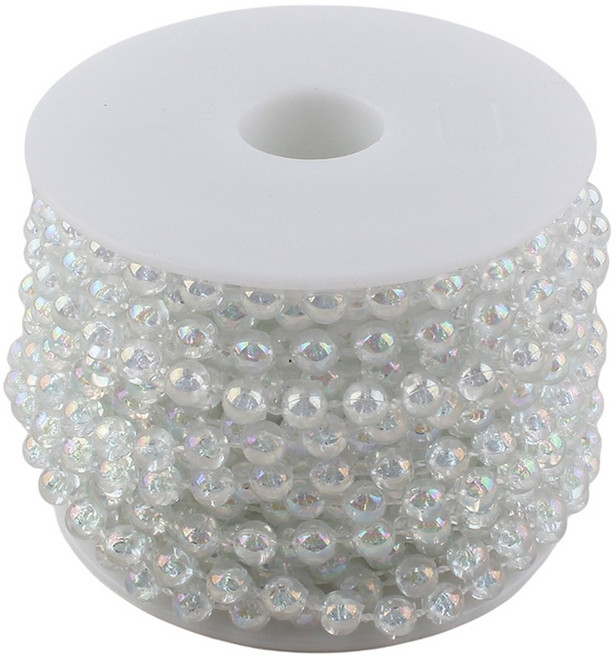 구슬줄 진주줄 비즈체인 6mm-10m 만들기재료, 1개, 구슬줄6mm(AB)