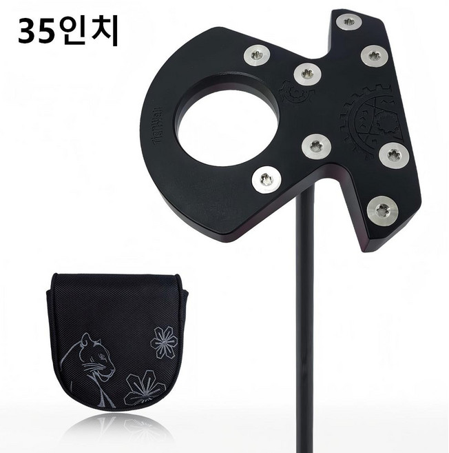 Tianwell 오른손 골프클럽 제로 토크 퍼터 블랙 저중심 설계 CNC 단조 퍼터, 35도