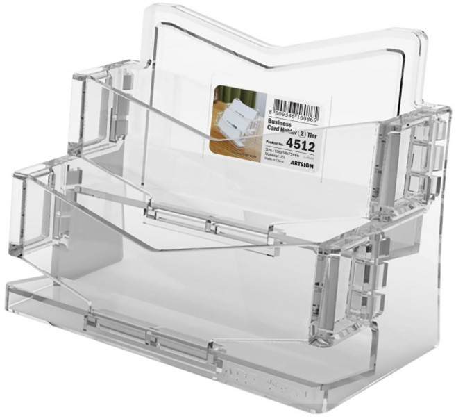 아이홀더 (명함/2단/투명) 4512 명함꽂이 108x54x75 (mm) 1개입, 2개