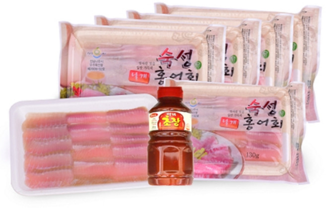 영산포 홍어 날개살 130g x 5팩+초장300g