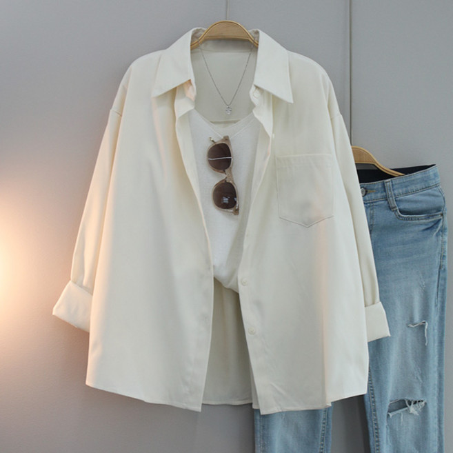 달콩 여성 빅사이즈 봄신상 심플리오버핏카라셔츠