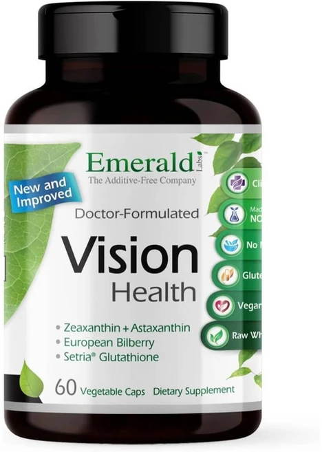 에메랄드랩 비젼 헬스 루테인 빌베리 지아잔틴 아스타잔틴 캡슐 Emerald Labs Vision Health, 1개, 60정 - 쿠팡