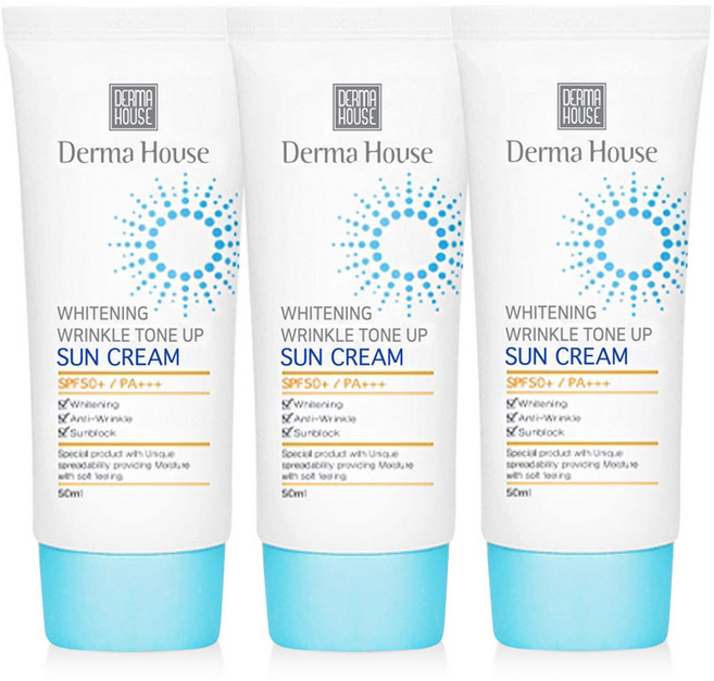 더마하우스 미백 링클 톤업 썬크림 50ml / SPF50+++(미백 주름개선 자외선차단), 3개