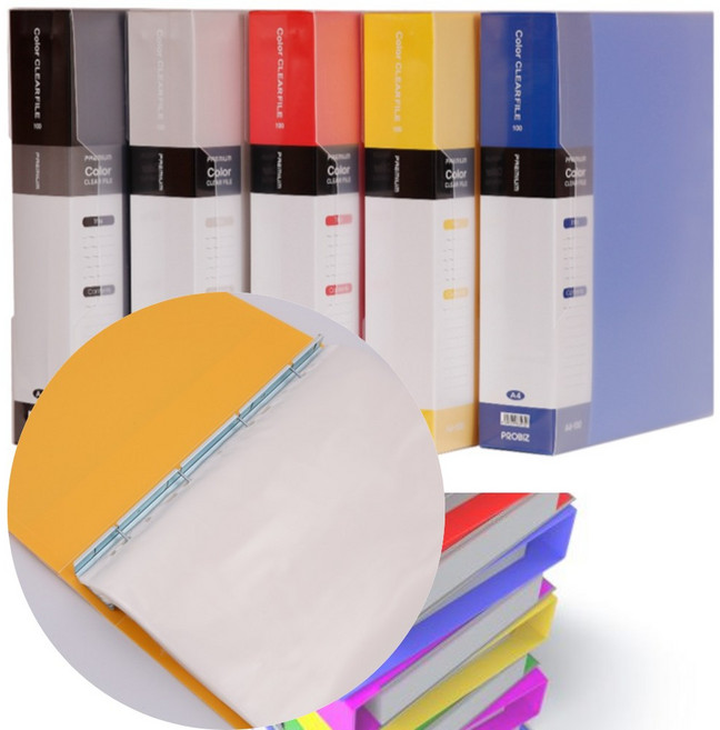 국산 사무용 클리어 파일 부동산 서류 계약서 보관 전용, 1개, 흑색