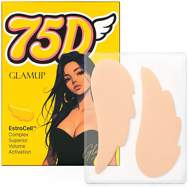 글램업 붙이는 가슴크림 75D 볼륨업 리프팅 가슴영양제 패치, 1개, 28개입