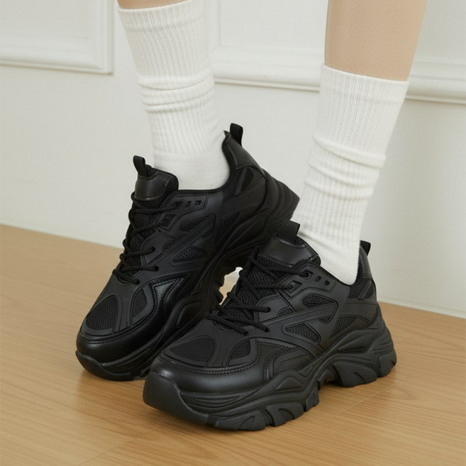 SDDDI 여성 키높이 4.5cm 통굽 운동화 런닝화 스니커즈 봄 가을 여름 신발