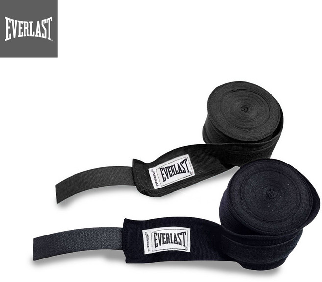 에버라스트 프로 핸드랩 복싱 격투기 권투 MMA 손목 핸드랩, 블랙, 1세트