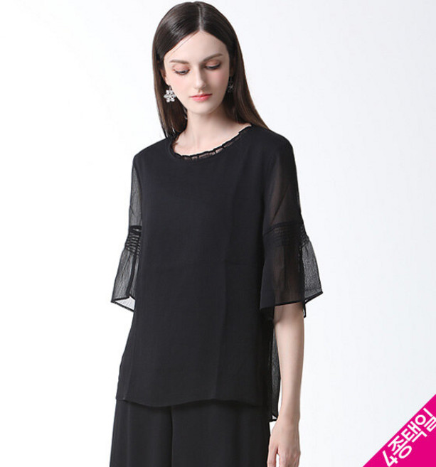 르오트 홈쇼핑방송/르오트(LeOT) 썸머 요로 로맨틱 쉬폰 블라우스-사이즈 5588까지