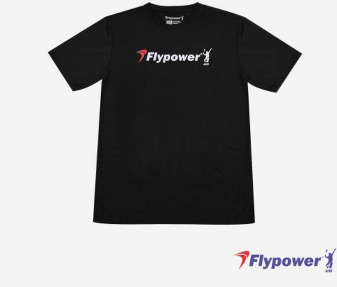 [플라이파워] 플라이파워 로고 라운드티 FPKP301 남여공용 게임웨어 배드민턴의류 스포츠의류