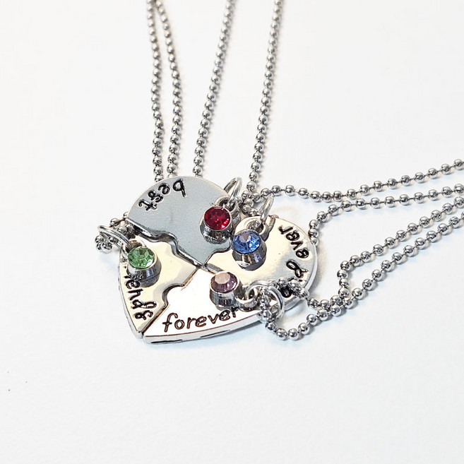 리빙릿 우정 목걸이 써지컬 스틸 커플 학생 퍼즐 펜던트