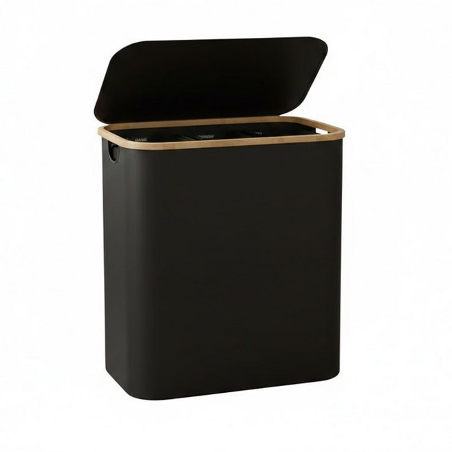 픽커스 대용량 접이식 3단 빨래 세탁 바구니 140L, 블랙