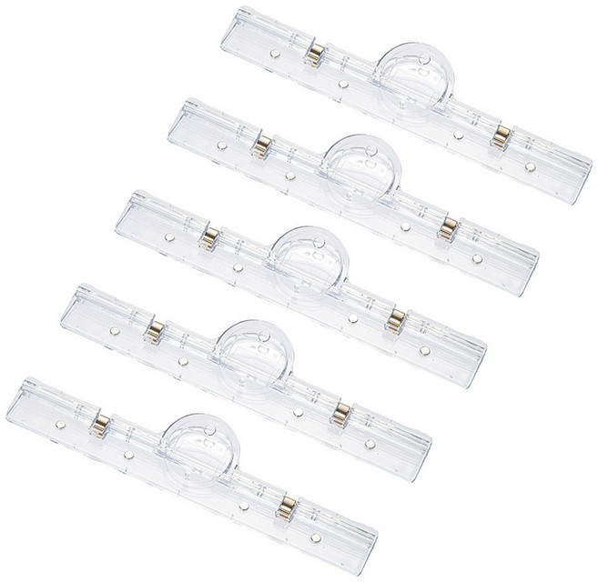 올굿리빙 착 붙는 투명 자석 클립, 1세트, 5개입