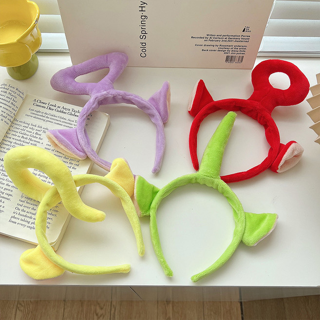 순잠 토비 코스튬 머리띠 4종 SET 단체사진용 헤어소품 악세사리, 1세트, RED, PURPLE, GREEN, YELLOW