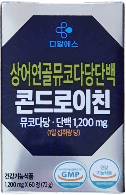 디알에스 상어연골 뮤코다당단백 콘드로이친, 1개, 60정