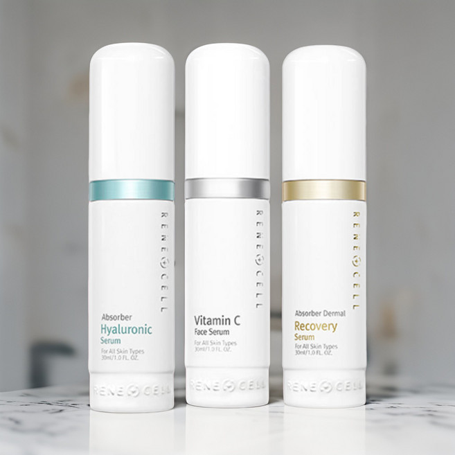 RENECELL 르네셀 세럼 3종 세트 [비타민씨 세럼 30ml + 히알루로닉 세럼 30ml + 리커버리 세럼 30ml], 1세트