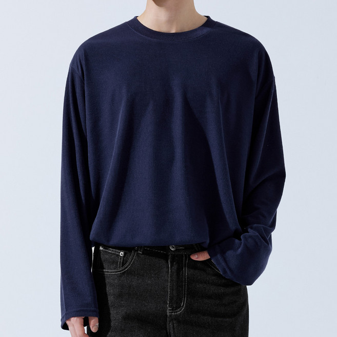 데일리 소프트 스판 무지 긴팔티셔츠 (LW129)