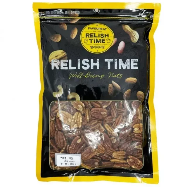 무염 피칸 500g 고소한 풍미 베이킹 샐러드 요거트 간식 /, 1개