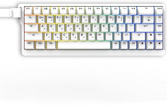 PHILOGEO X68 pro 8k 0.1ms 게이밍 키보드 한글 기계식 키보드 래피드 트리거 자석축 게이밍키보드 e-sports버전, 화이트