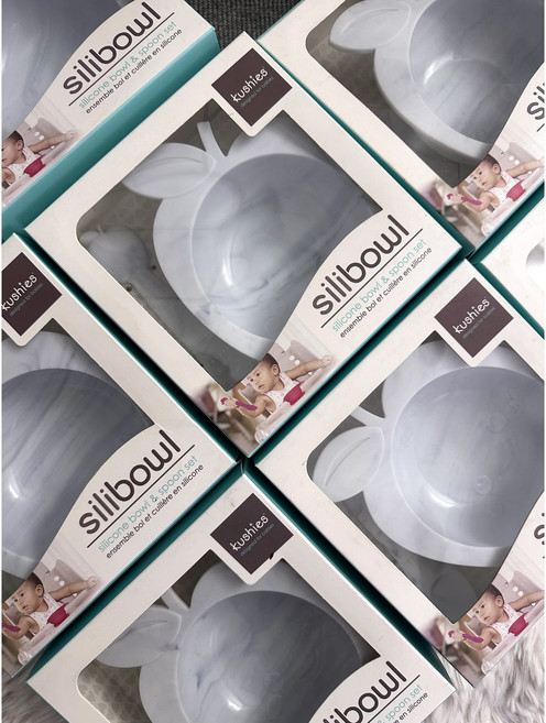 kushies 쿠쉬스 사과 이유식기 흡착볼 애플 실리볼&스푼 세트 BPA FREE 자기주도 이유식, 1개, 이유식기+스푼, 화이트마블