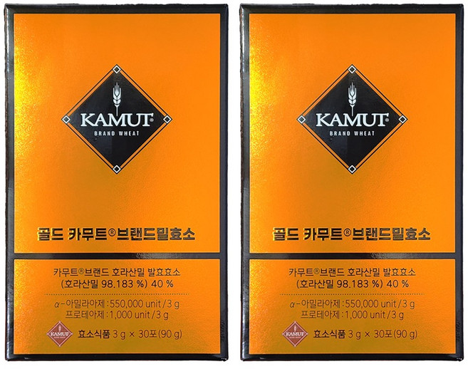 그레인온 골드 카무트 브랜드밀 효소, 90g, 2개