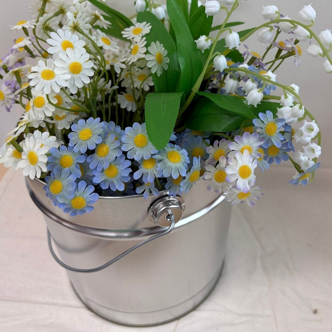 상일상회 양철 화분 양철통 바스켓, 철제, 1개