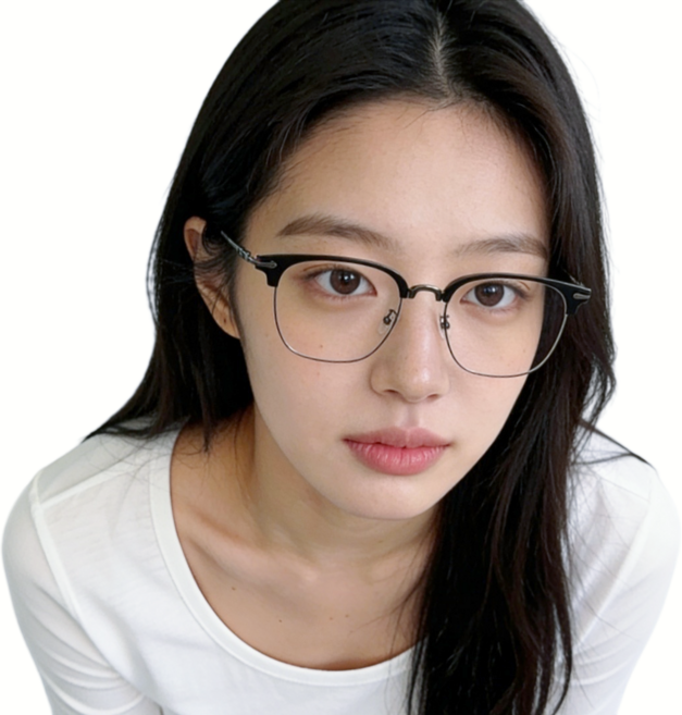 YUEMEIYD 티타늄 하금테 안경테 초경량 뿔테안경테 남녀 공용