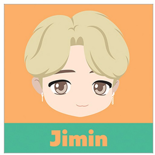 BTS 타이니탄 지민 보석십자수 캔버스 25x25cm, 없음