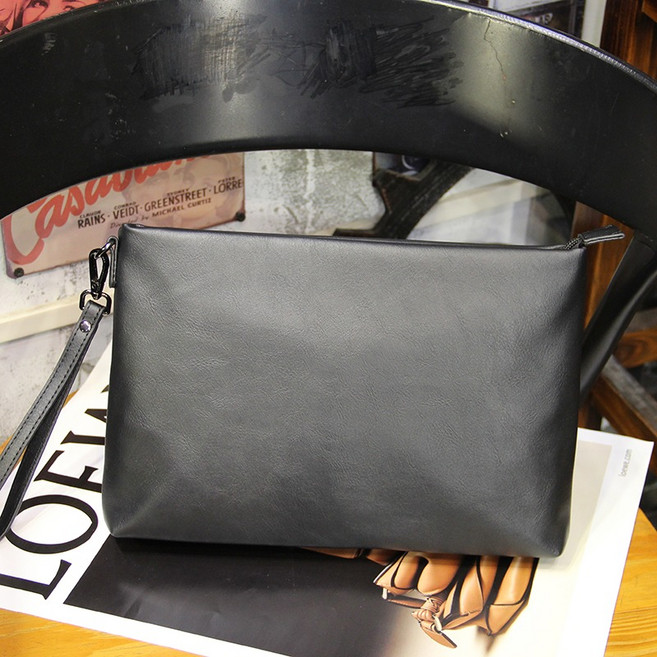 남성 체크 봉투 클러치백 비즈니스 캐주얼 서류 파우치