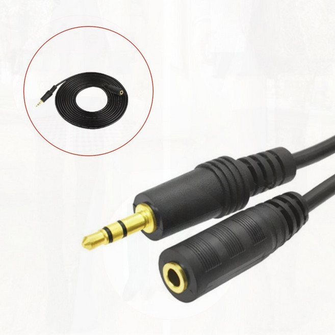 컴퓨터 사운드 이어폰연장선 3.5mm 오디오 연장케이블, 1개, 상세페이지 참조, DOSI 연장선 10M
