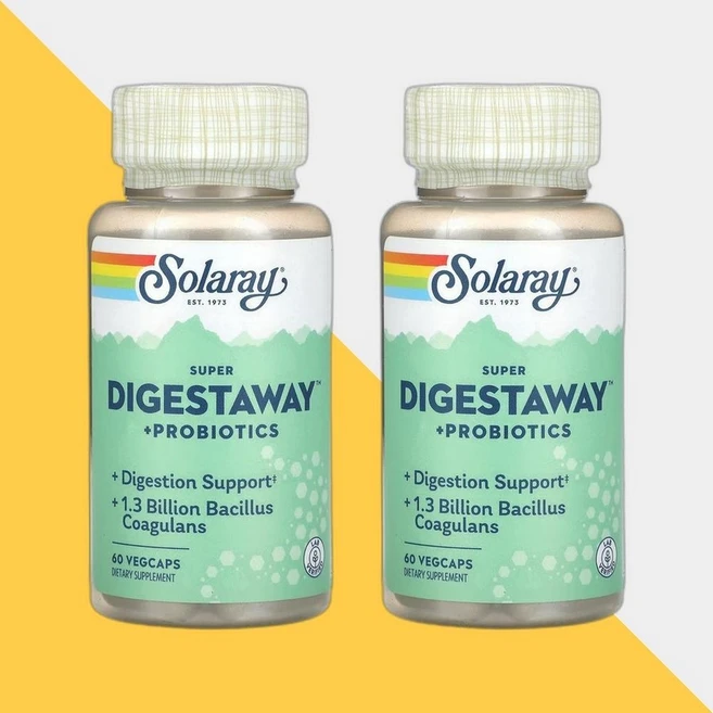 Solaray 슈퍼 다이제스트웨이 프로바이오틱 Super Digestaway Probiotics, 60정, 2개 - 쿠팡