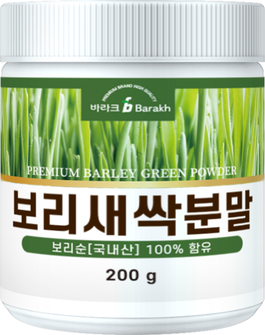바라크 건강분말 보리새싹분말(캔) 200g 국내산, 1개
