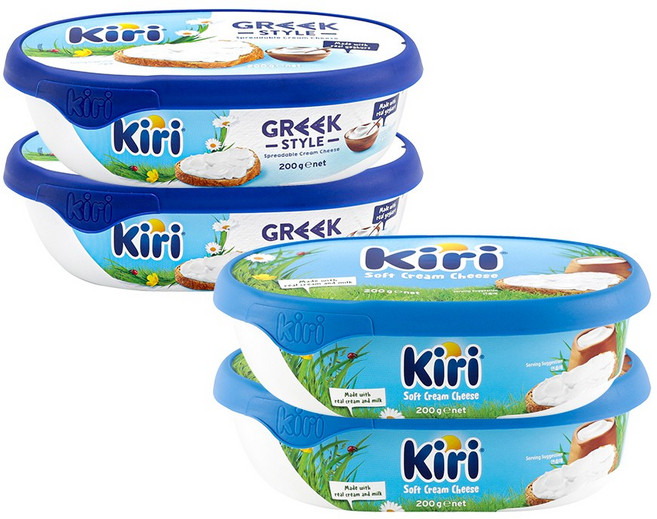 끼리 크림치즈 스프레드 200g 플레인2개 그릭스타일2개, 플레인2개+그릭스타일2개, 4개