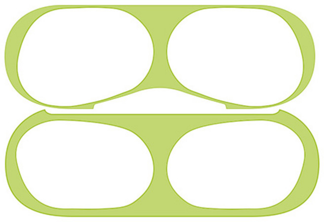 포유 에어팟 3세대 철가루 방지 18K 도금 스티커, 철가루 방지스티커(프로2), 그린