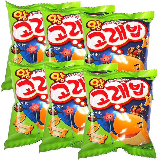 오리온 왕고래밥 볶음양념맛, 56g, 6개