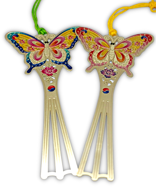 한국민예사 전통 금장 금속 책갈피 북마크 Korean bookmark 74종, 39 나비비녀