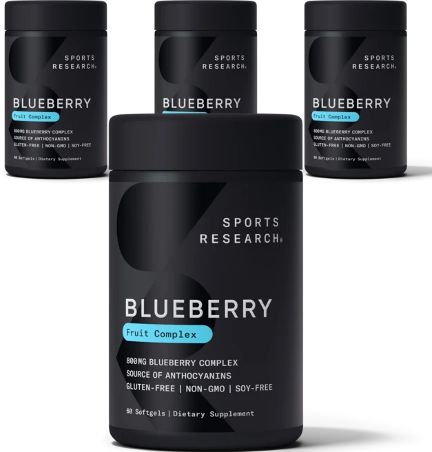 스포츠리서치 블루베리 컨센트레이트 800mg 소프트젤, 4개, 60정 - 쿠팡