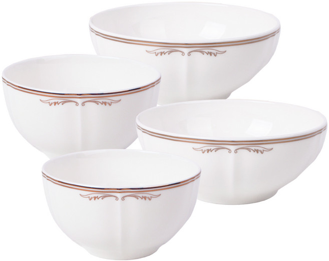 한국도자기 골드라인 윙스 2인 공기대접세트 4p (전자레인지 가능), 공기(2p)+대접(2p), 1개