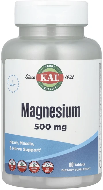 KAL 마그네슘 500mg 60정, 1개 - 쿠팡