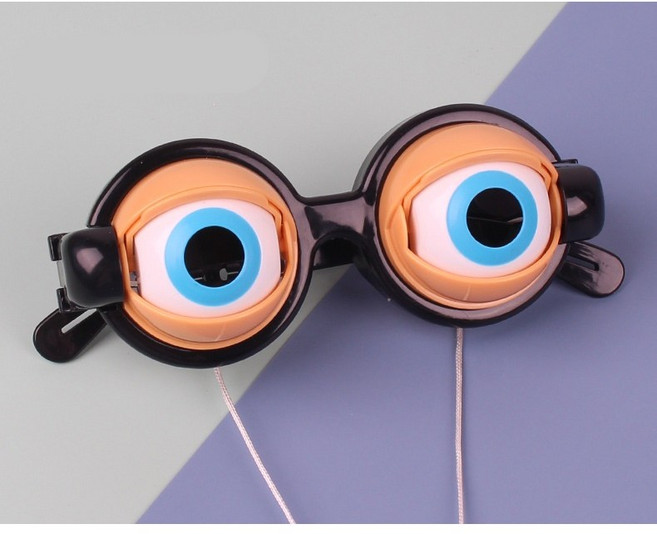 눈알안경 파티용품 생일 왕눈이 장난감 할로윈 재미있는 소품 쓸데없는 선물, 블랙
