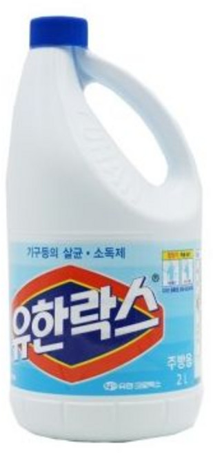 유한락스 주방용 식기류 세척 2L 용기 싱크대청소 청, 1개
