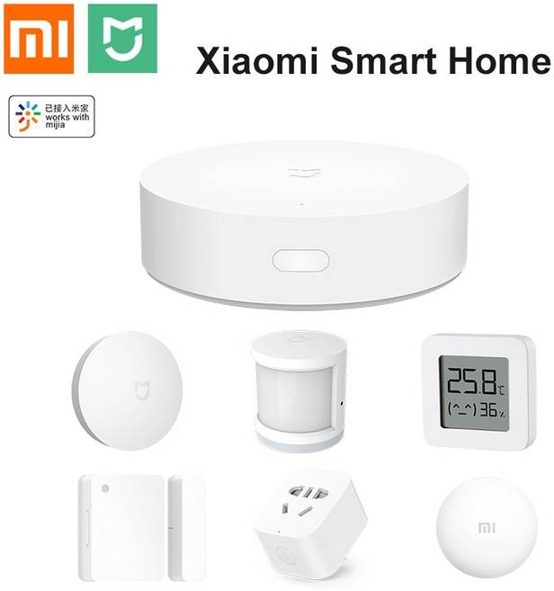 샤오미 호환 스마트 홈 키트 미지아 게이트웨이 허브 V3 지그비 도어 윈도우 센서 인체 홍수 누수 감지 미 홈으로 작동, [11] 2개 Temperature, 1개