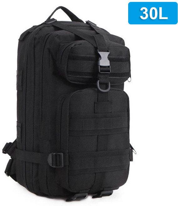 남성용 여행 배낭 하이킹 가방 전술 나일론 방수 스포츠 트레킹 사냥 30L 50L, 06 Black (30L)