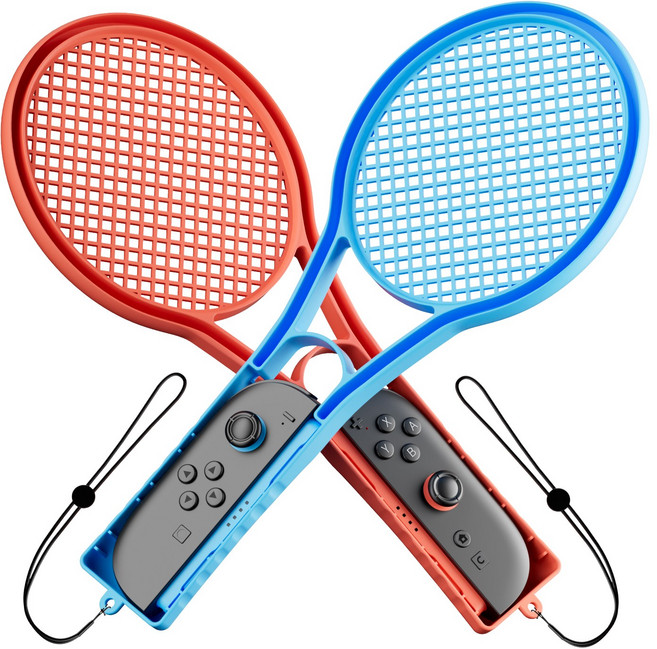 WEOTOO 닌텐도 스위치2 조이콘 테니스 라켓 그립, 1세트, 블루 오렌지, WGA0015