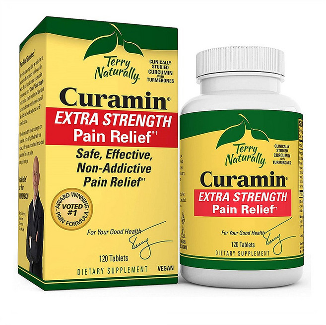 테리 네츄럴리 큐라민 Extra Strength Pain Relief 120 정, 1개, 120정