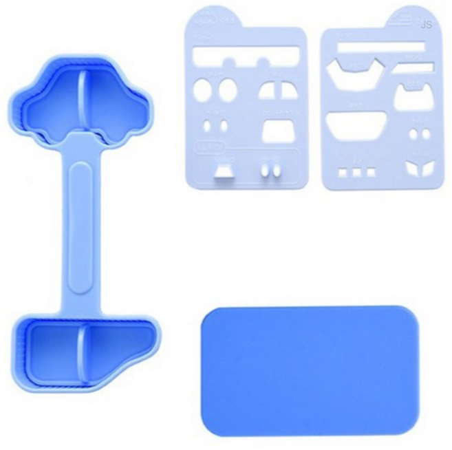 이홈베이킹 아네스트 자동차 주먹밥틀 4종 세트, MIX (혼합색상), 20세트