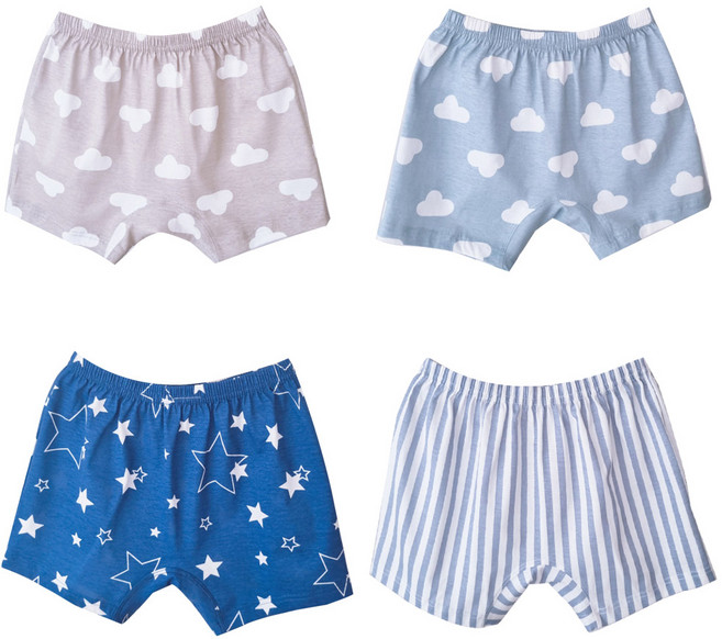 올챙이 무형광 국산순면100% 4종세트 남아용 사각팬티 아동 트렁크 유아 주니어 초등학생