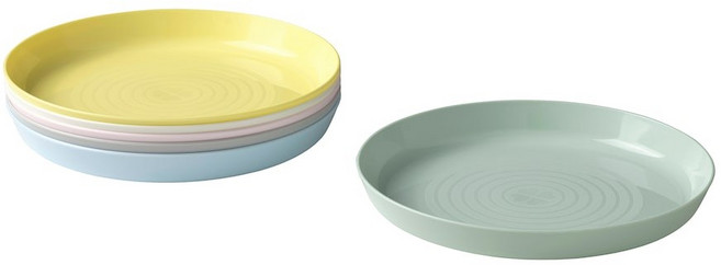 이케아 KALAS 칼라스 식기 그릇 접시 컵 포크 숟가락, 접시6개, 1개