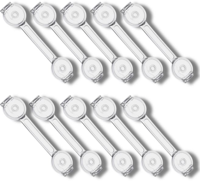 나오픽 KC인증 아기 서랍잠금장치, 투명, 10개