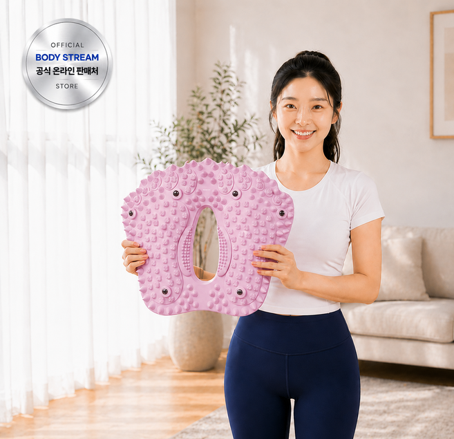 6위 - 바디스트림 가정용 붓기관리 에어 지압 스텝퍼 홈트 운동기구, 연보라
